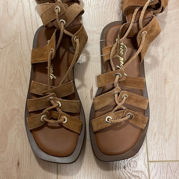 Free People Genuine Suede Sun-Chaser Tall Gladiator Sandals, sz 36 / 5.5 - Picture 8 of 16